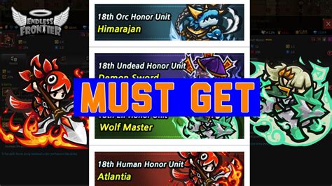 endless frontier guide|endless frontier random honor unit.